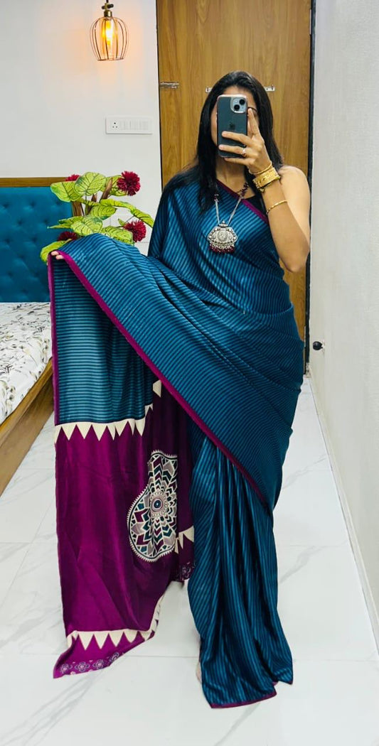 Lagdi Pure Gajji Soft Silk Saree