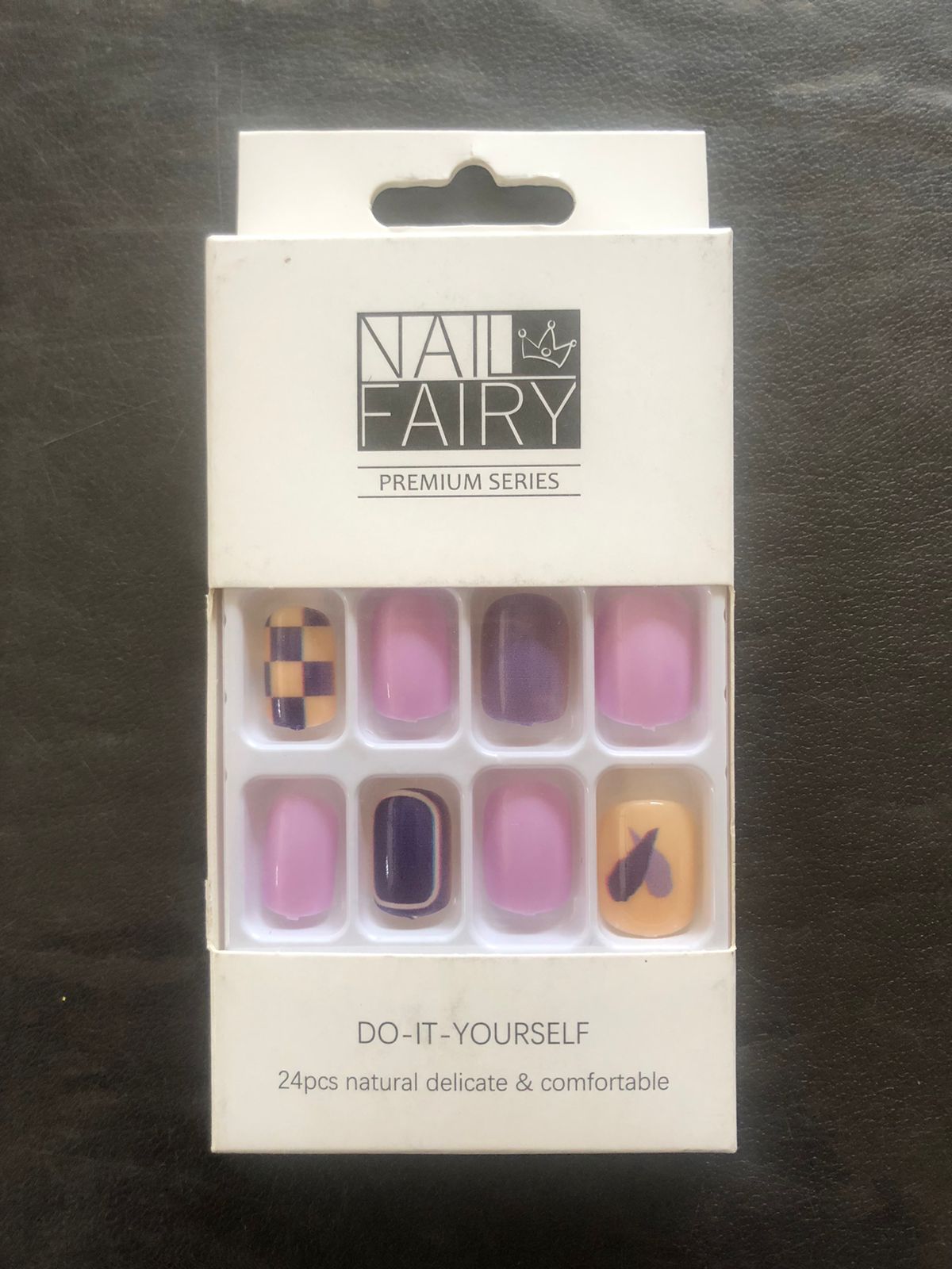 Pink & Purple Heart Nails