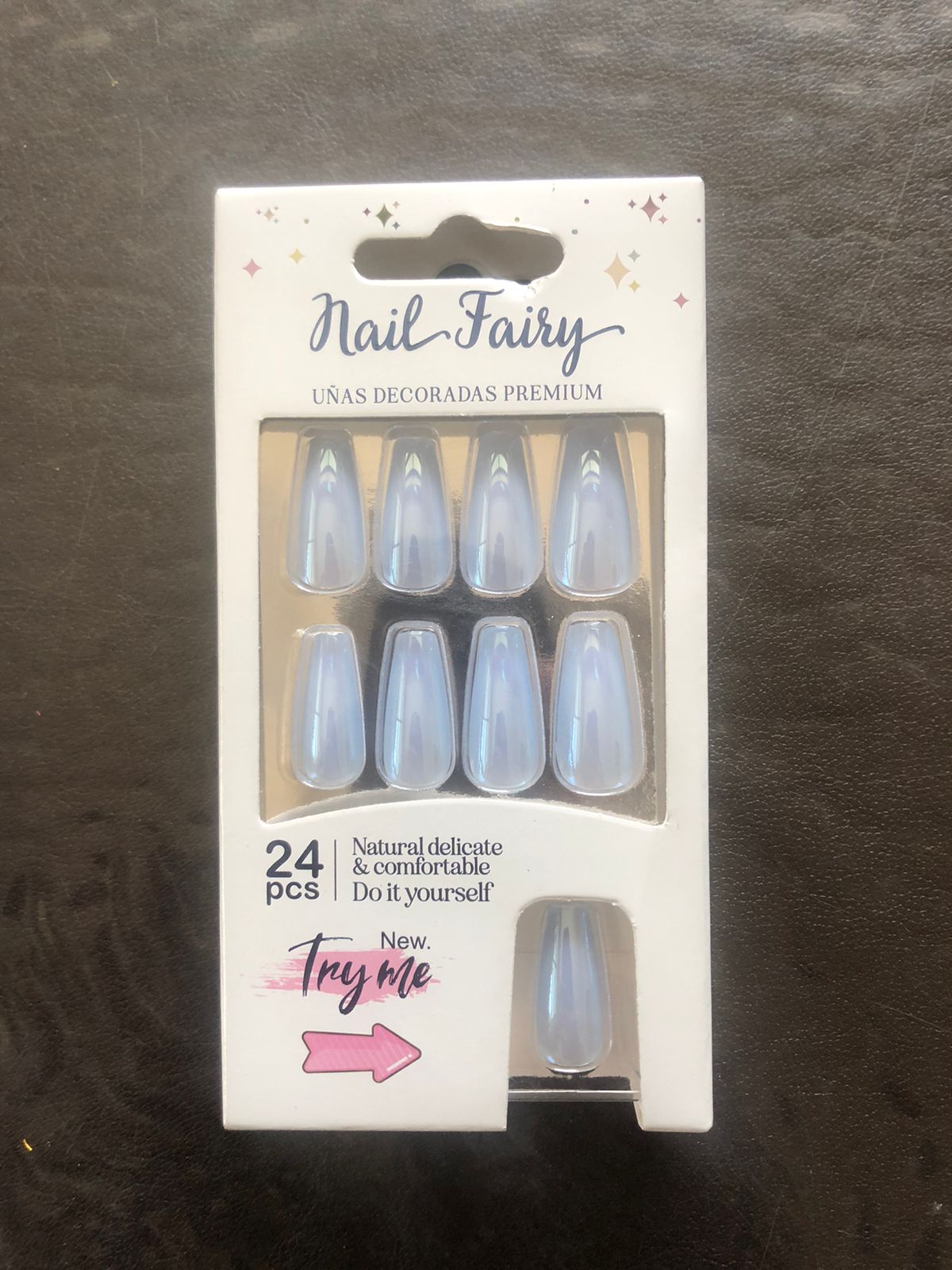 Blue Shimmer Nails