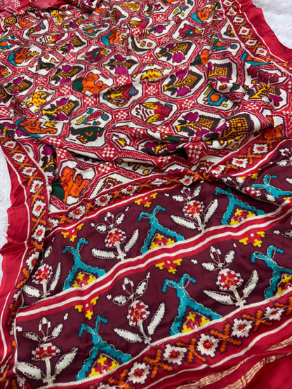 Lagdi Patta Saree