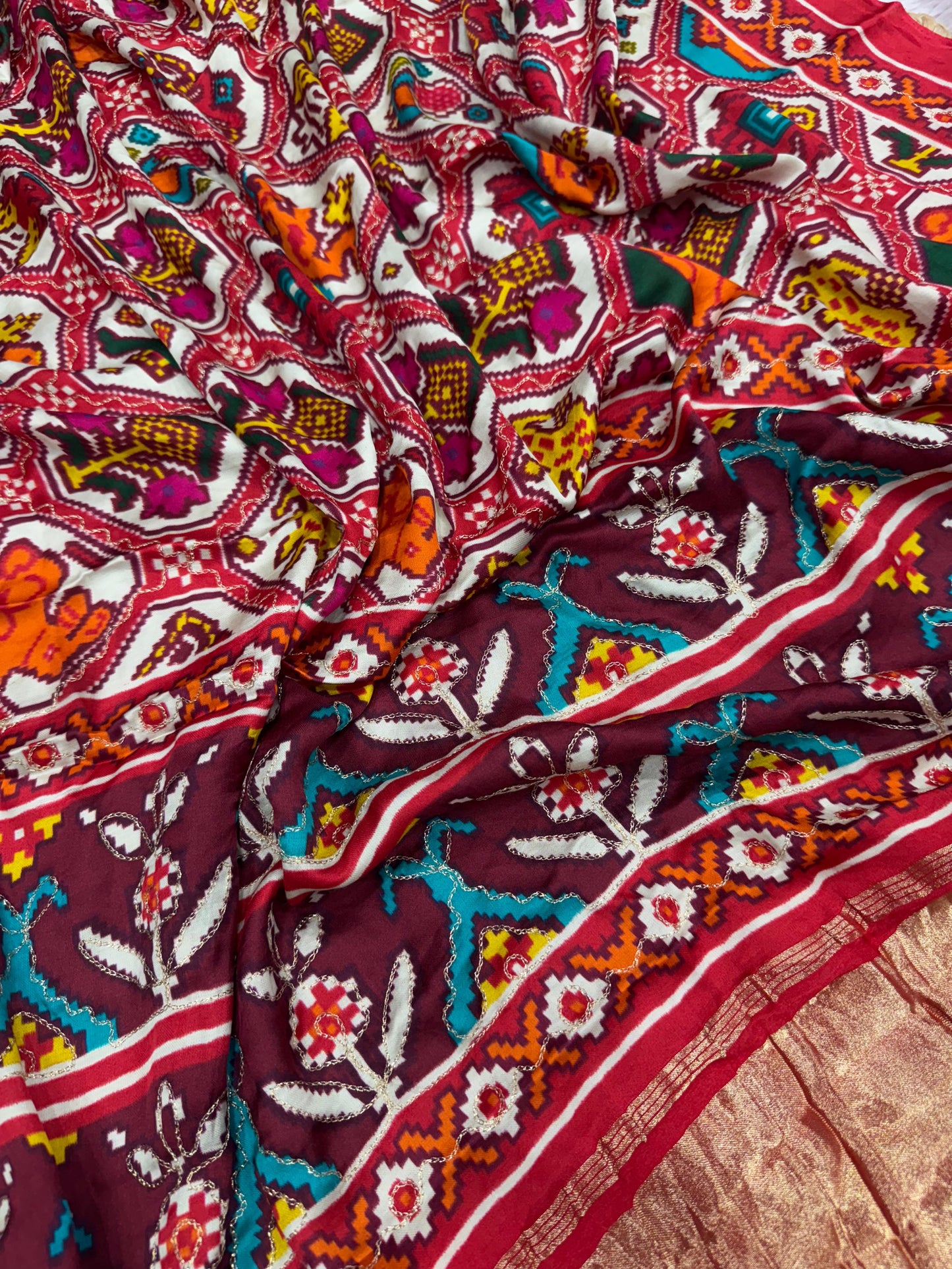 Lagdi Patta Saree