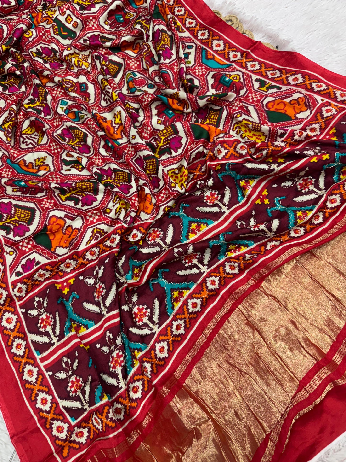 Lagdi Patta Saree