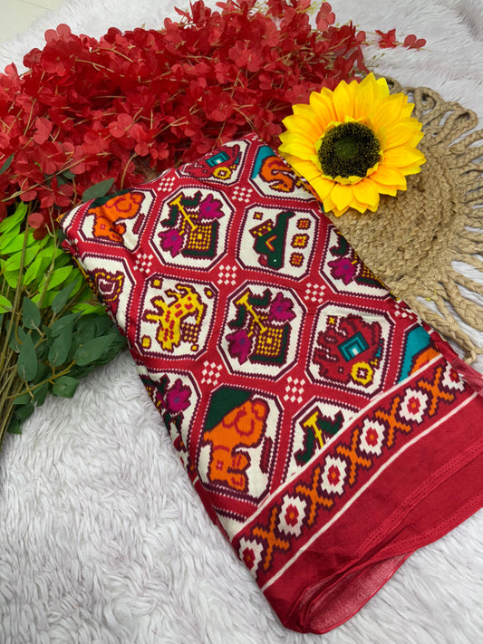 Lagdi Patta Saree