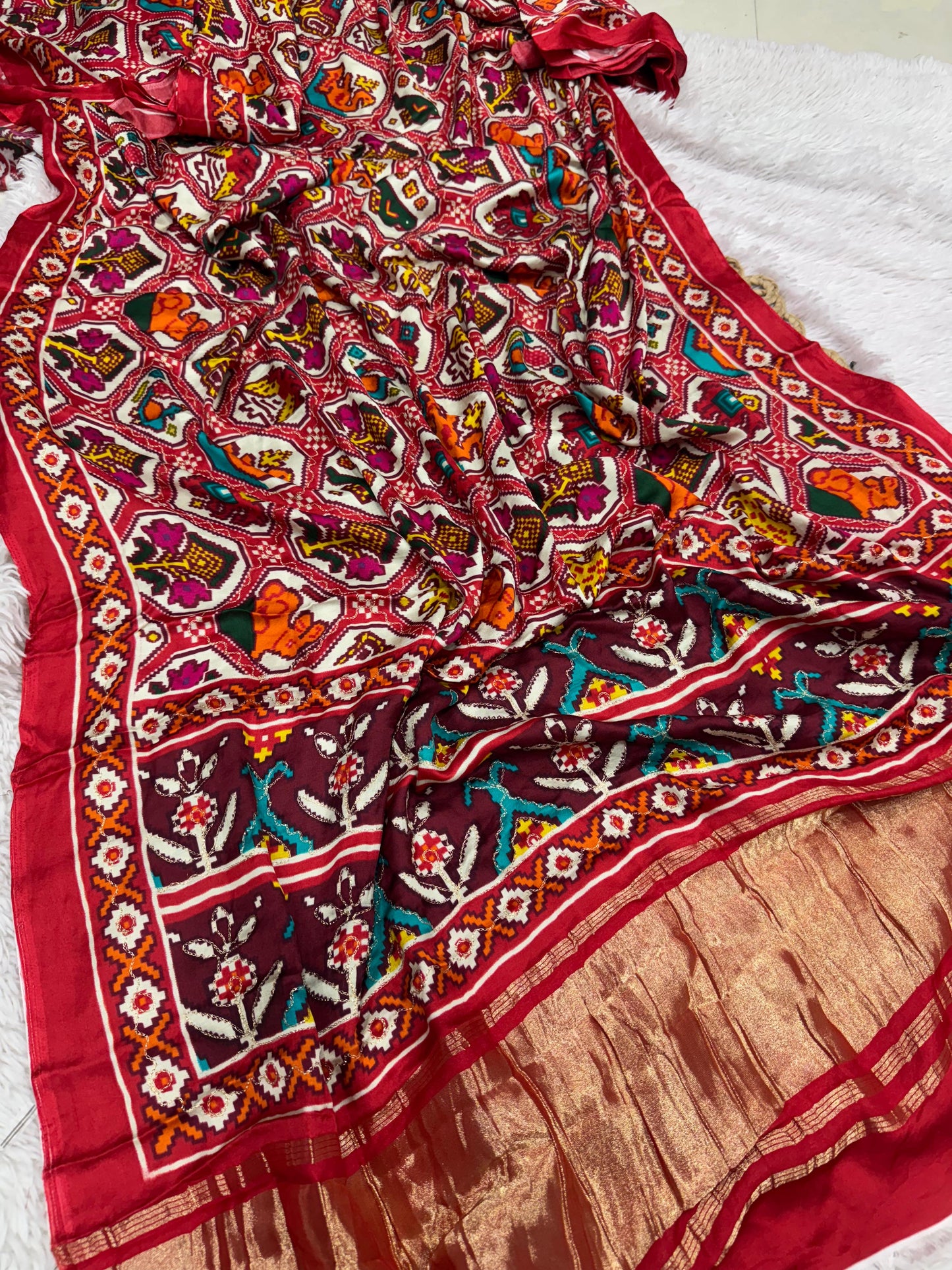 Lagdi Patta Saree