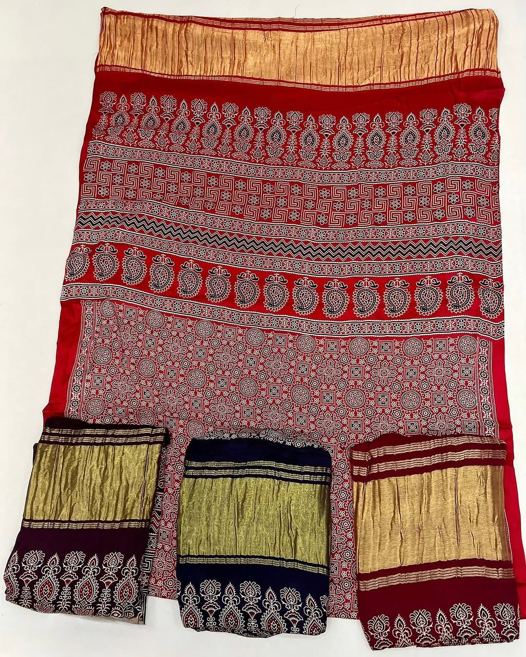 Modal Silk Ajrakh Saree