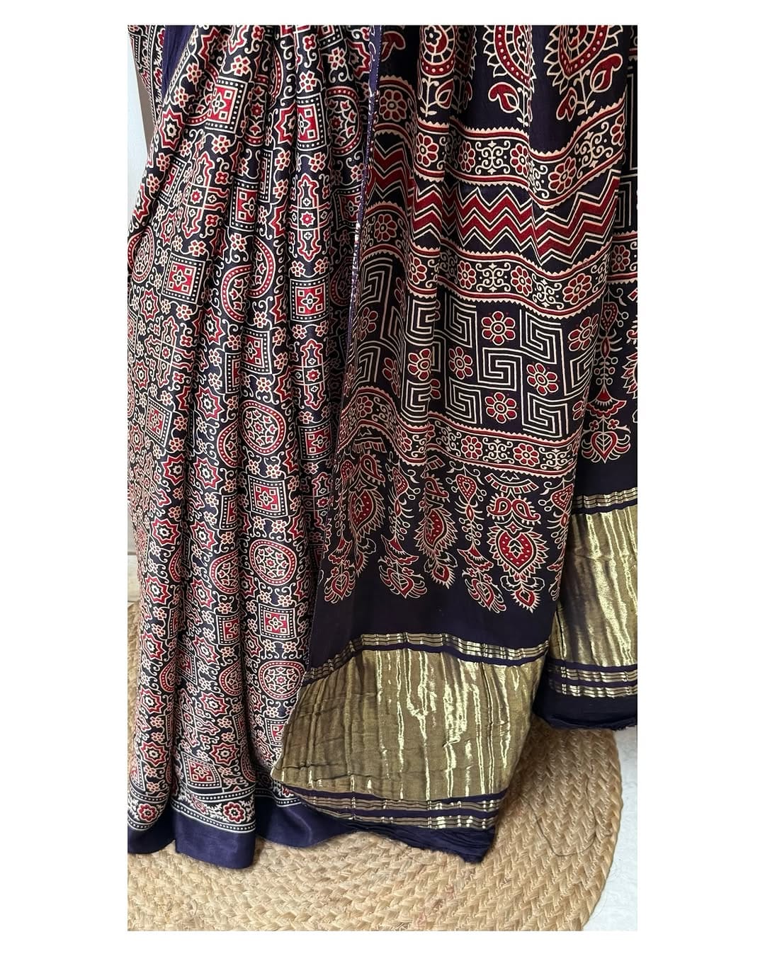 Modal Silk Ajrakh Saree