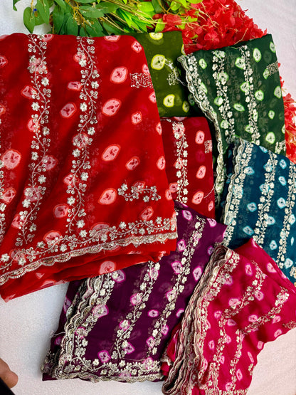 Bandhej Saree