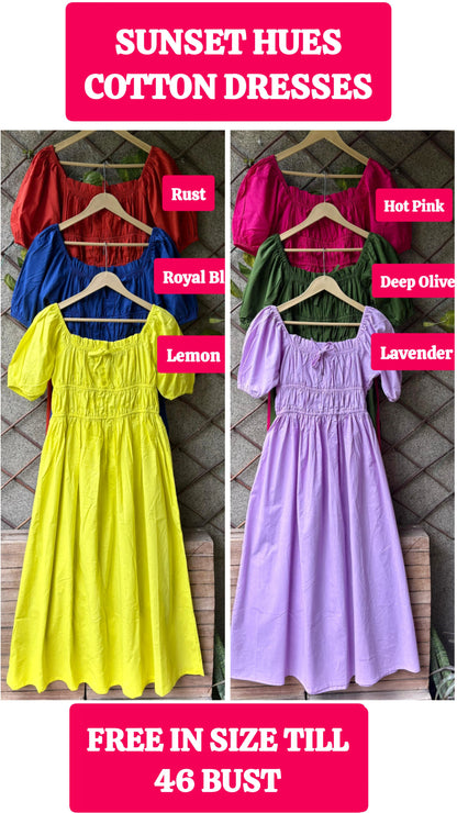 SUNSET HUES SMOCKED DRESSES