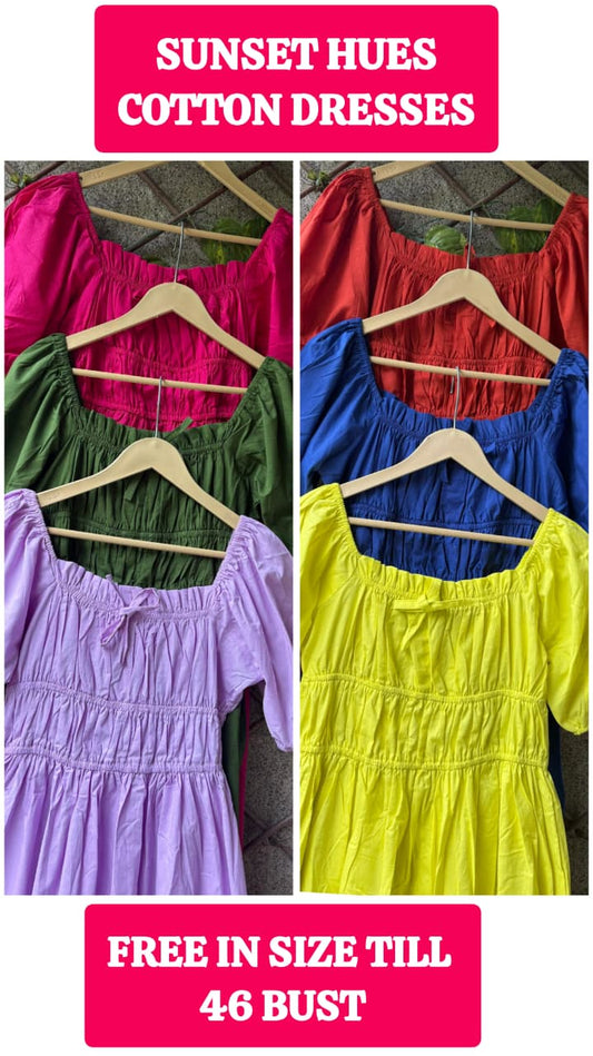 SUNSET HUES SMOCKED DRESSES
