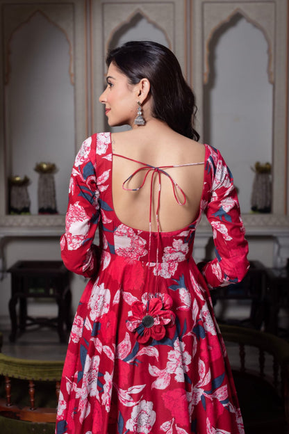 Floral Printed Gown