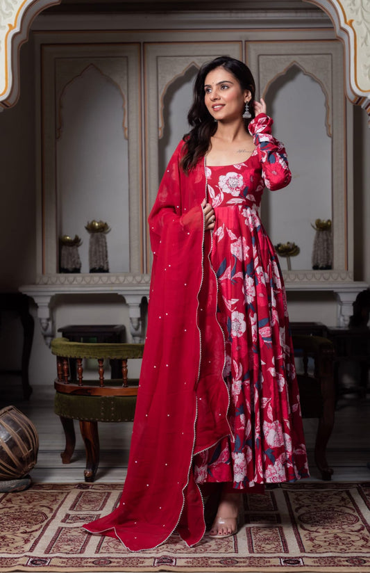 Floral Printed Gown