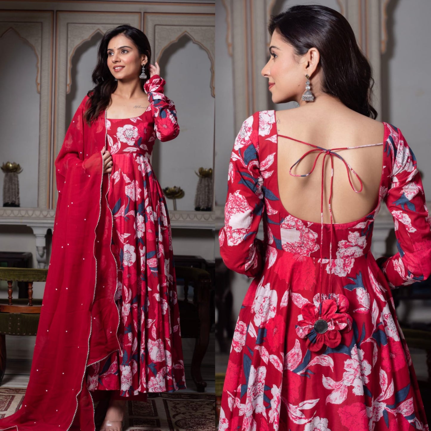 Floral Printed Gown