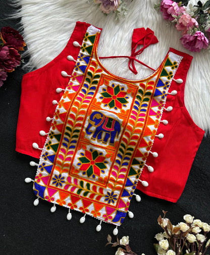 NAVRATRI HALTER NECK DESIGNER BLOUSE