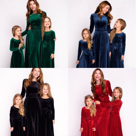 Velvet Gown Combo for Mom & Daughter