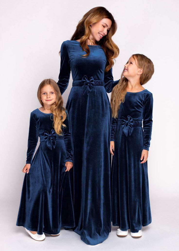 Velvet Gown Combo for Mom & Daughter
