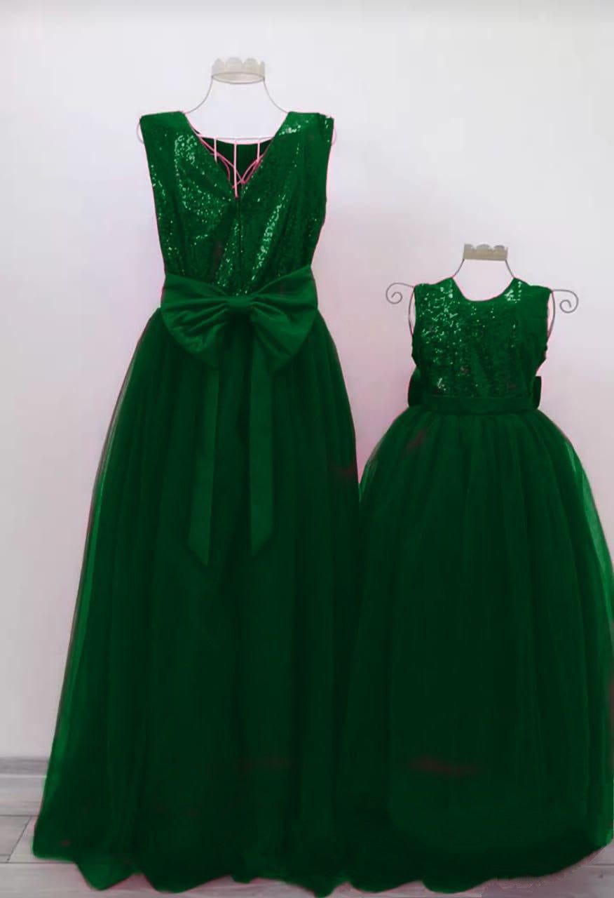 Mom & Daughter Sequin Gown Combo