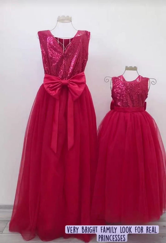 Mom & Daughter Sequin Gown Combo