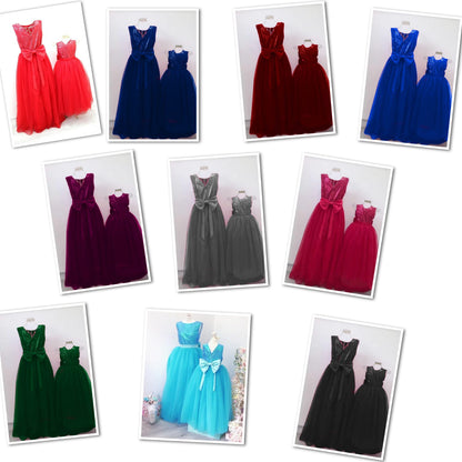 Mom & Daughter Sequin Gown Combo