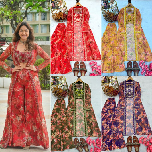 Indo Western Koti Palazzo & Blouse