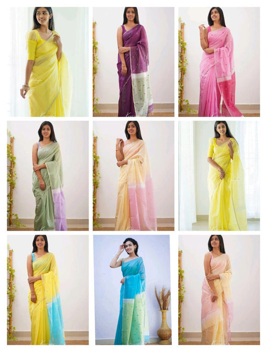 Span Cotton Silk Saree