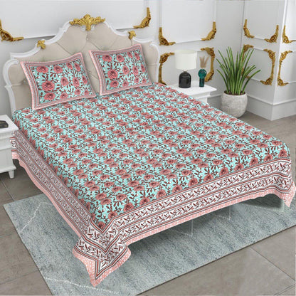 KING SIZE JAIPURI COTTON BEDSHEET
