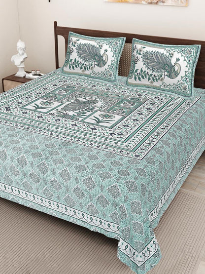 KING SIZE JAIPURI COTTON BEDSHEET