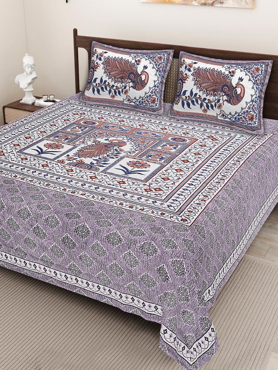 KING SIZE JAIPURI COTTON BEDSHEET