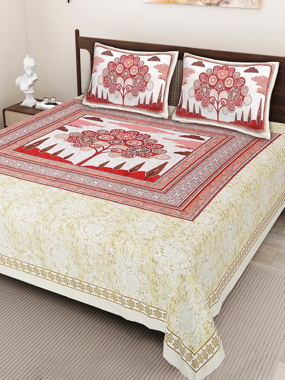 KING SIZE JAIPURI COTTON BEDSHEET