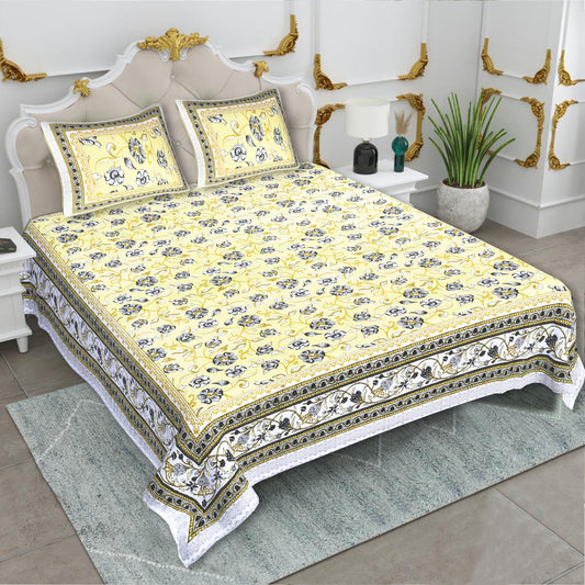 KING SIZE JAIPURI COTTON BEDSHEET