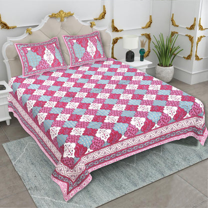 KING SIZE JAIPURI COTTON BEDSHEET