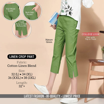 LINEN CROP PANT