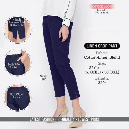 LINEN CROP PANT