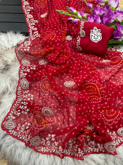 Bandhej Saree