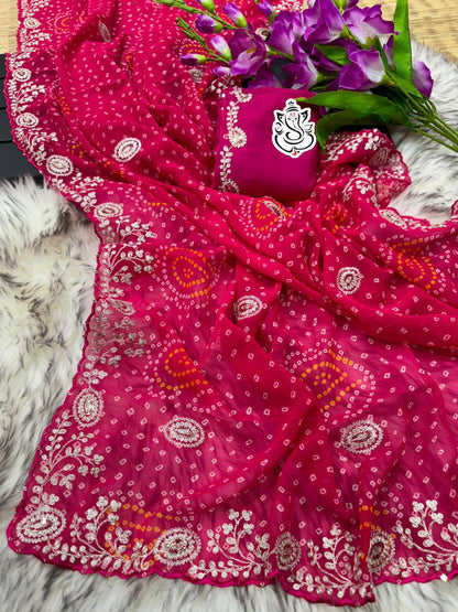 Bandhej Saree
