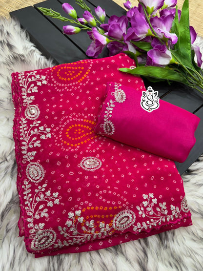 Bandhej Saree