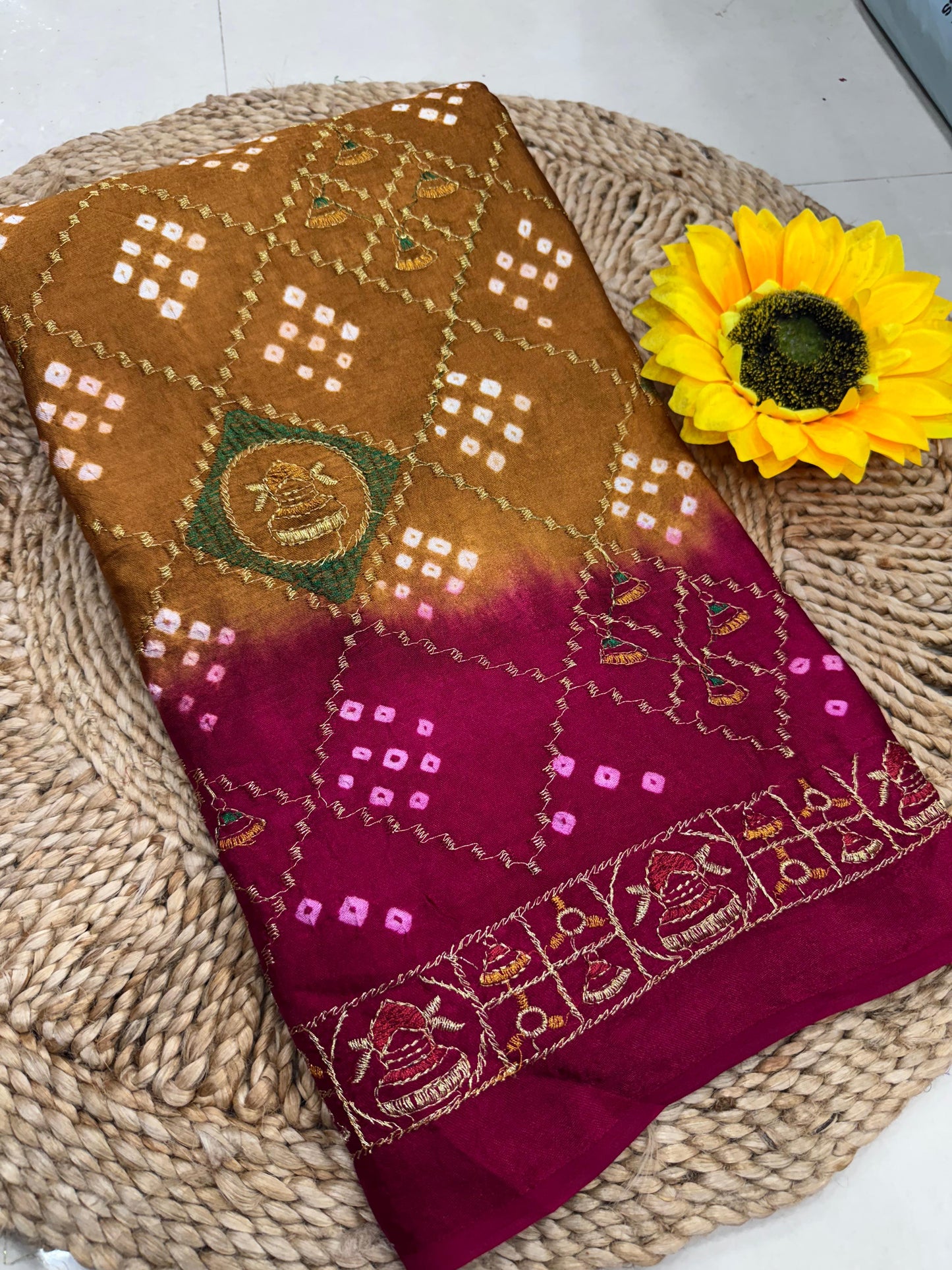 Bandhej Saree