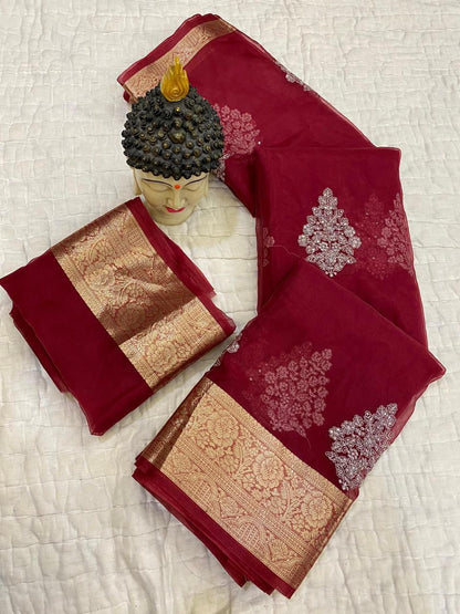 Kanchipuram Organza Saree