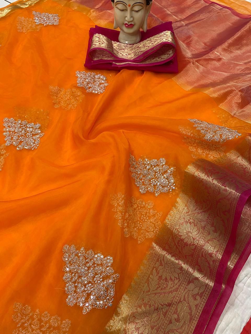 Kanchipuram Organza Saree