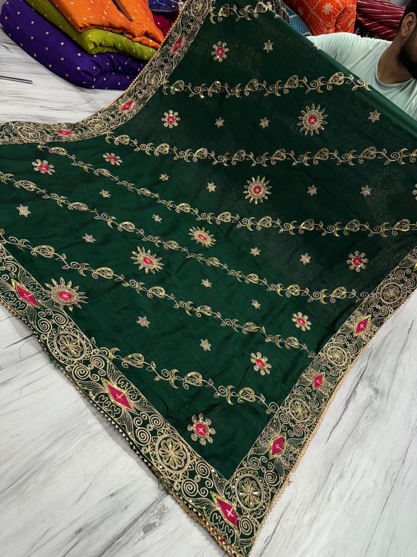 Vintage Work Dupatta