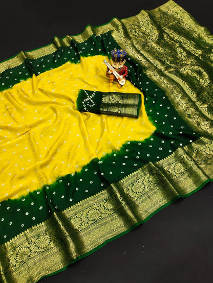 Kanjivaram Bandhani Saree