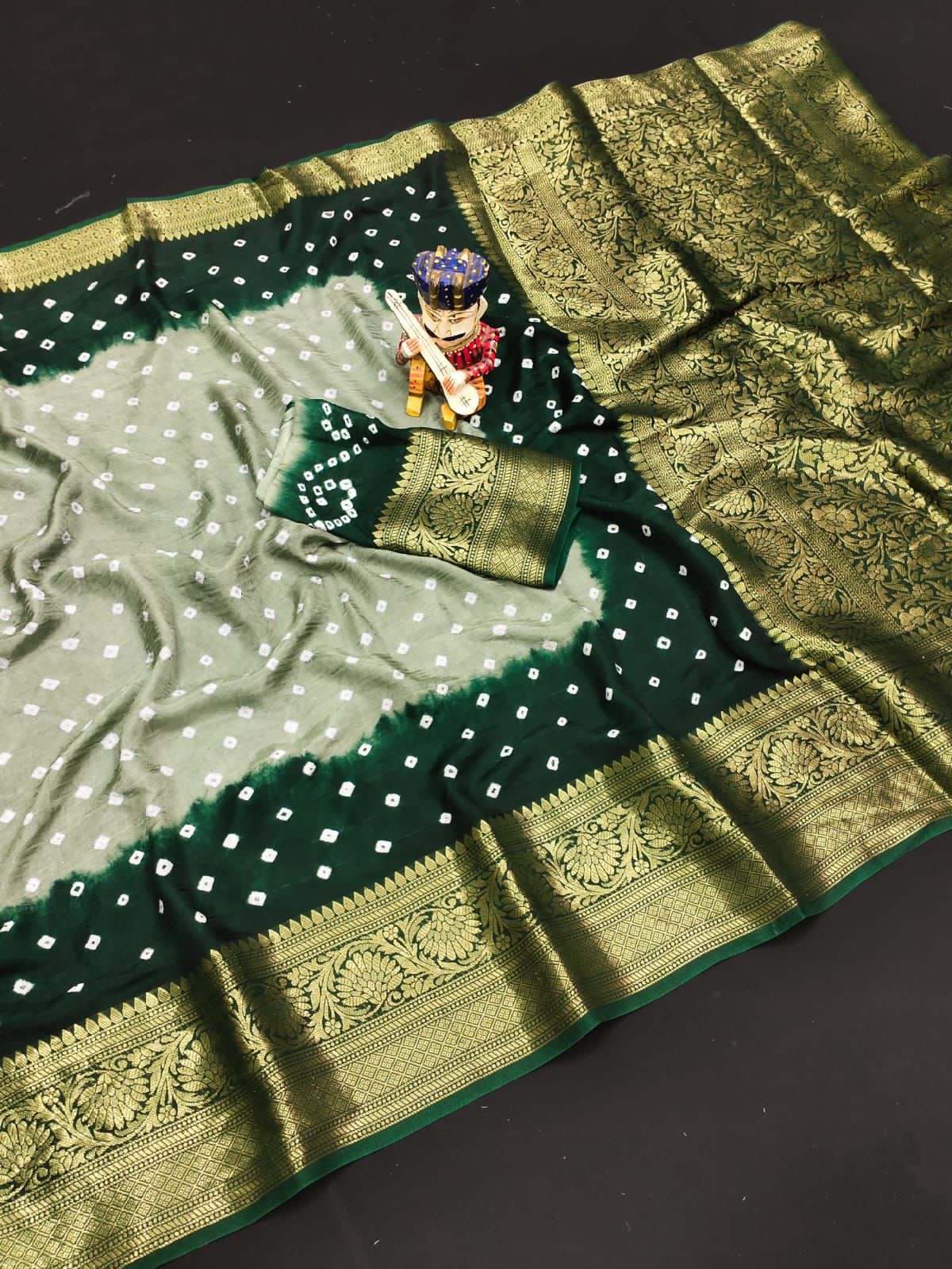 Kanjivaram Bandhani Saree