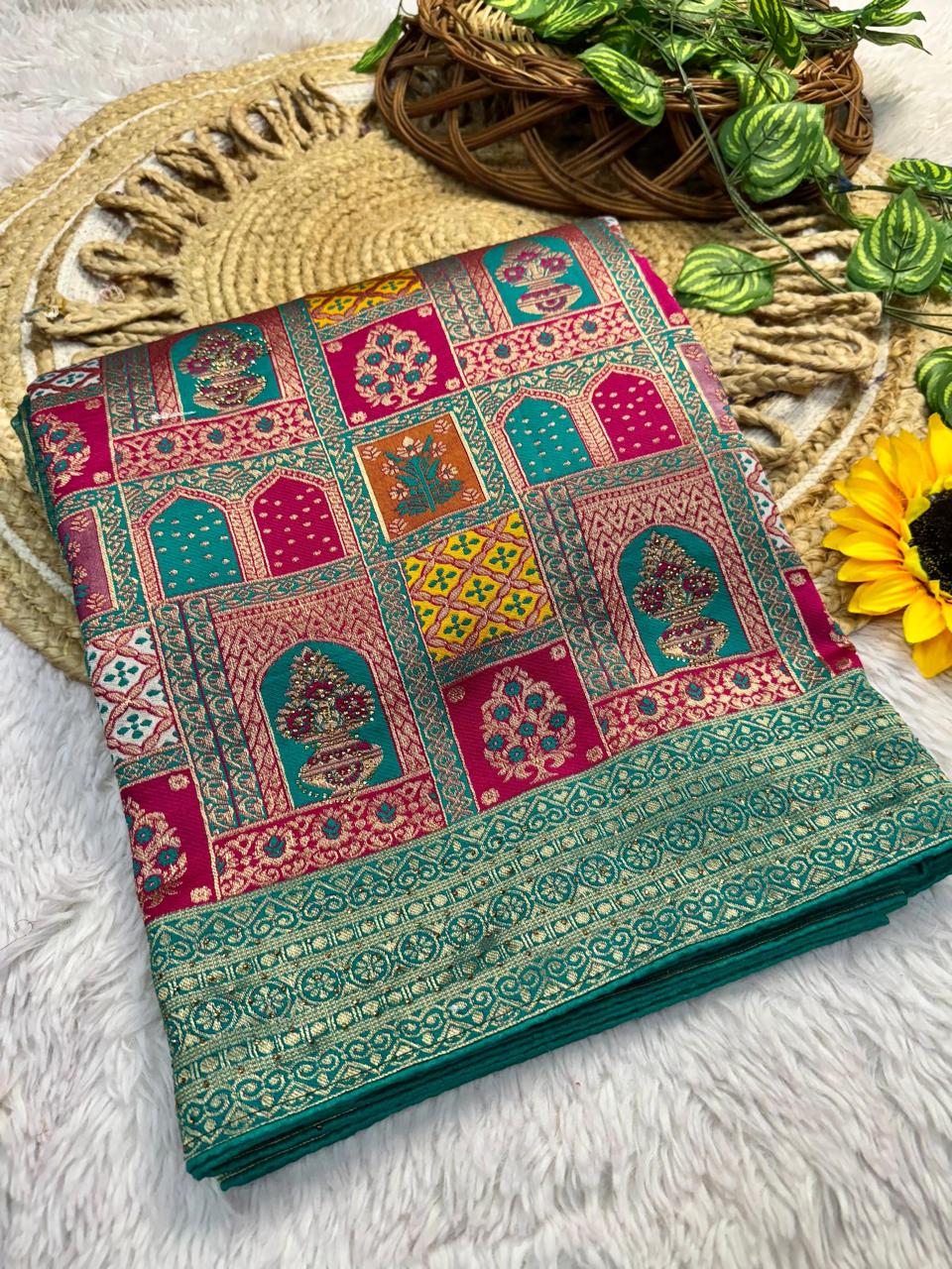 Pure Soft Kolkata Meena Silk Saree
