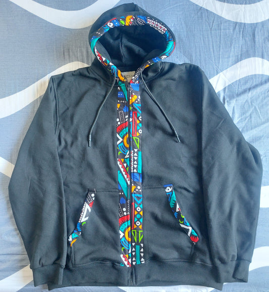 Ankara Zip Hoodie