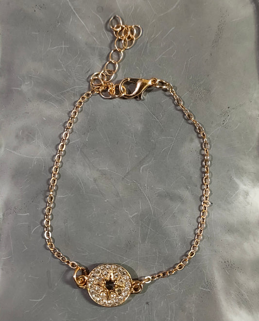 Golden Diamond Centre Bracelet