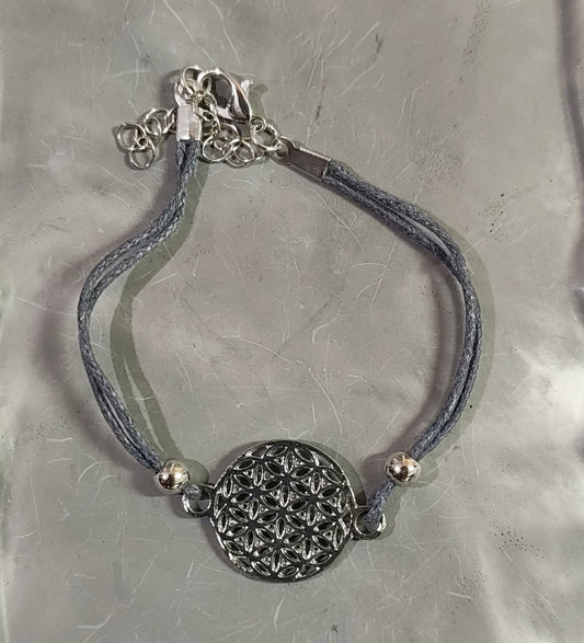 Grey Flower Bracelet