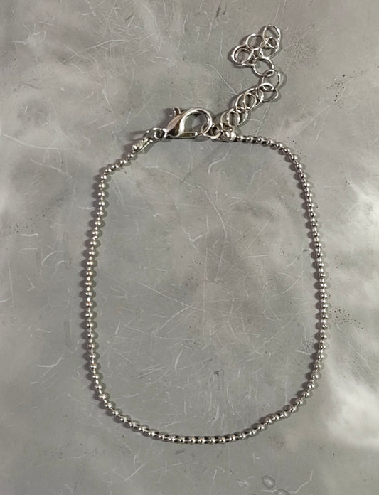 Silver Beaded Bracelet