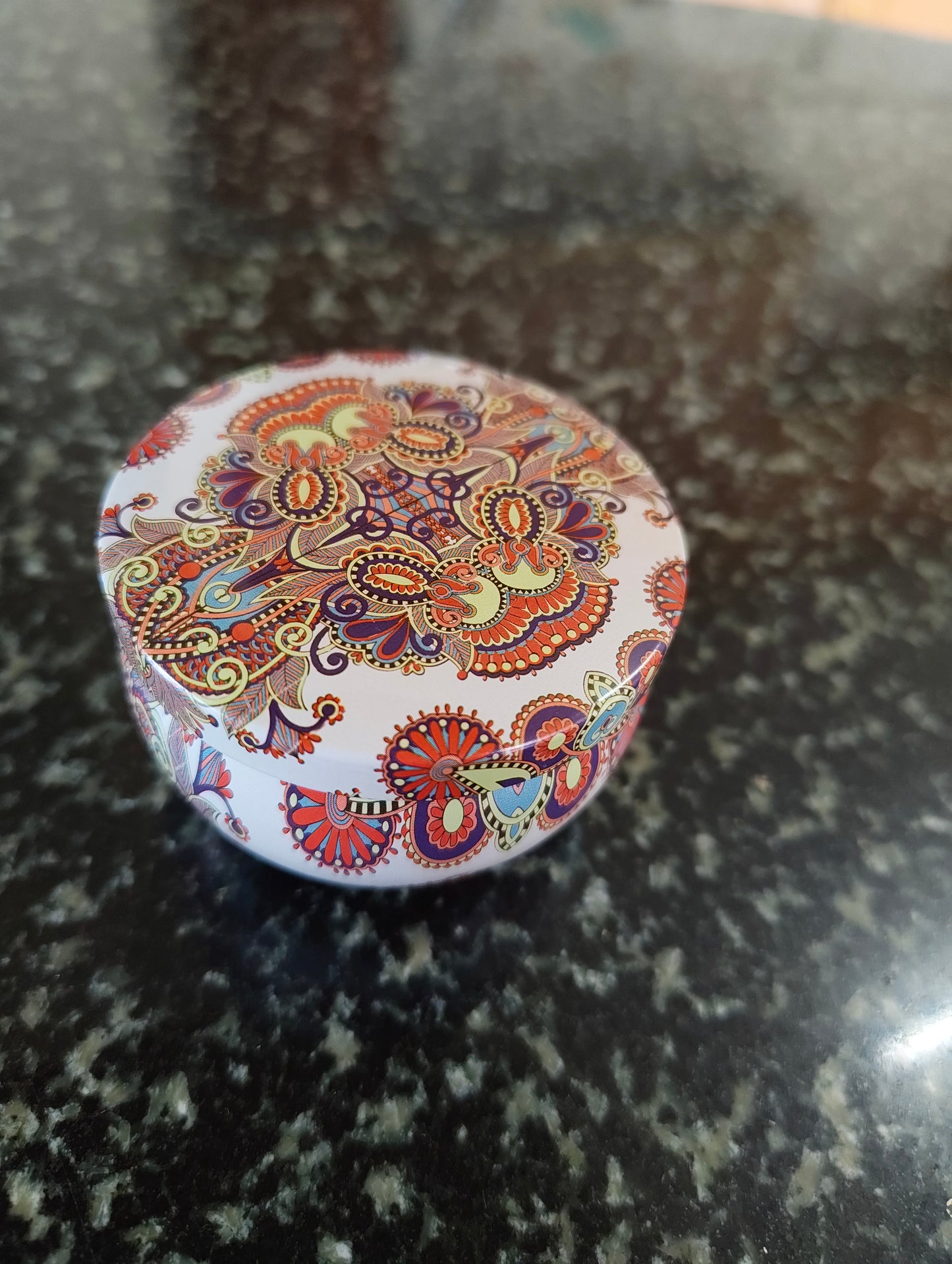 Holiday Pie Mandala Tin Candle