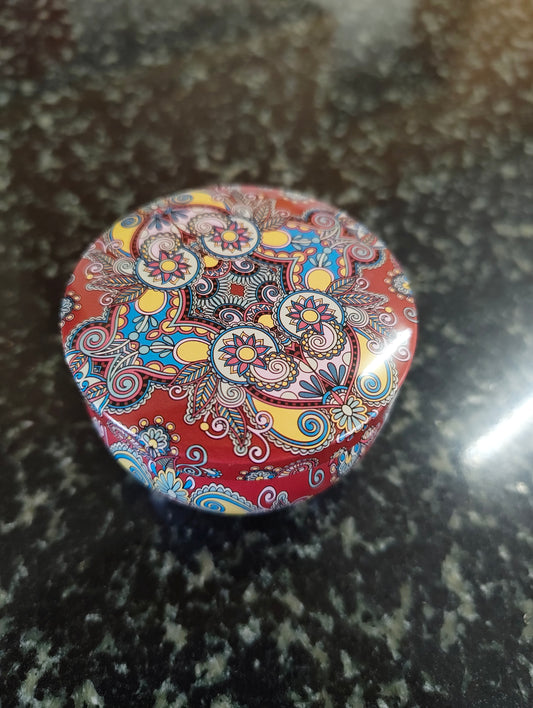 Holiday Pie Mandala Tin Candle