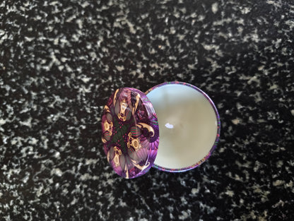 Christmas Hearth Mandala Tin Candle