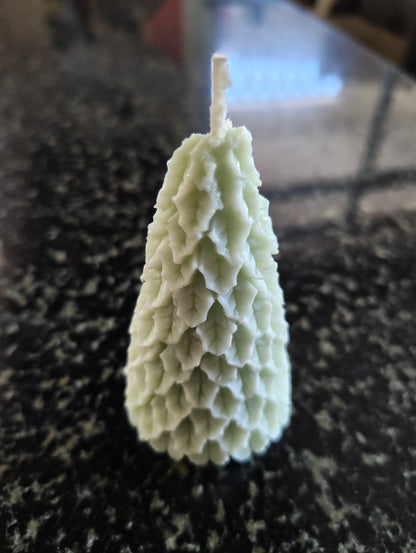 Snow Cabin Christmas Tree Candle